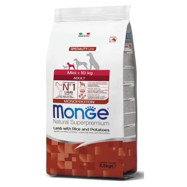 Mini Monoprotein Adult Agnello, riso e patate 2,5 kg