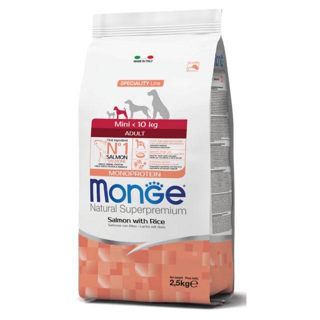 Mini Monoprotein Adult Salmone e Riso 2,5 kg