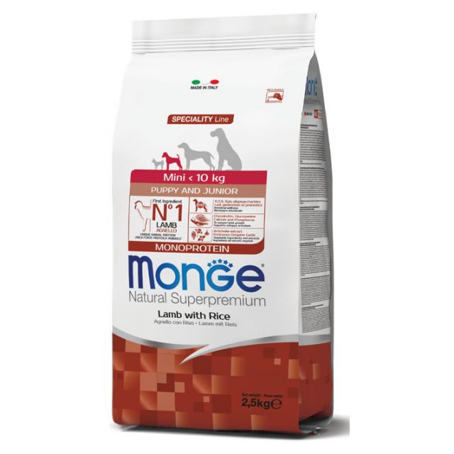 Mini Monoprotein Puppy and Junior Agnello con Riso 2,5 kg