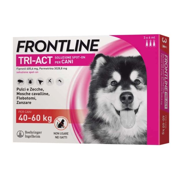 Frontline Tri-Act Cane 40-60kg - 3 Pipette